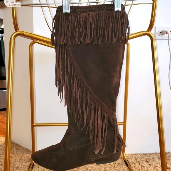 Sam Edelman Shoes - Sam Edelman | Brown Suede Fringe Boot